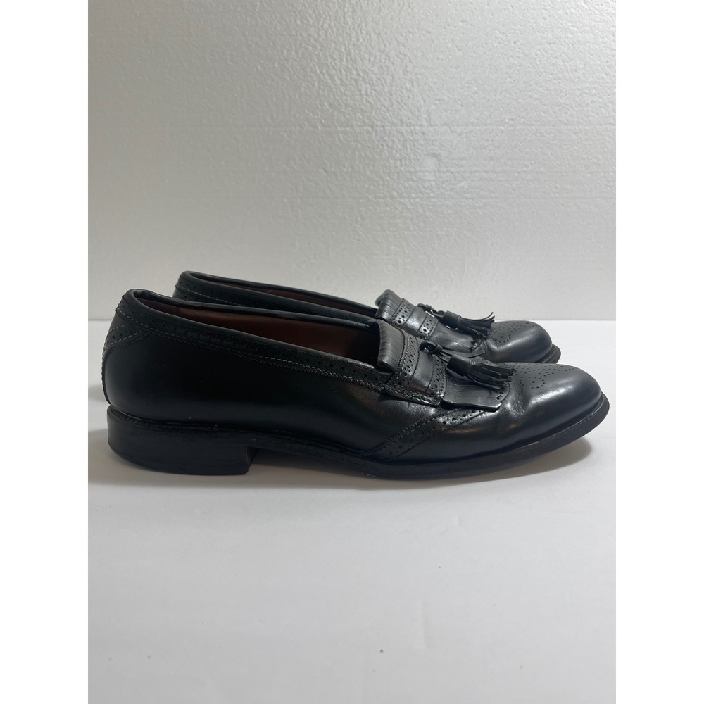Allen Edmonds Bridgeton Black Leather Kiltie Tassel Wingtip Loafers Mens 9 C